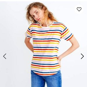 Madewell Whisper Cotton Crewneck in Lennie Stripe NWT